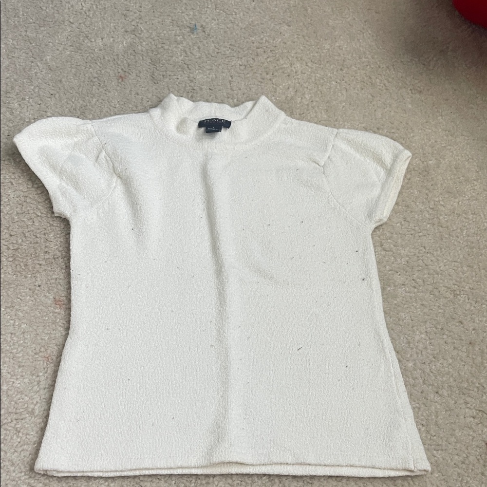 Chic White Short Sleeve children Top